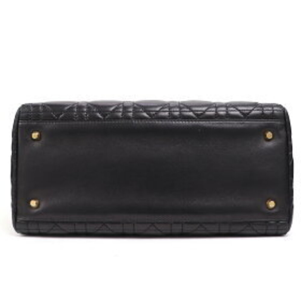 Dior Lady Classic Handbag Cannage Stitch Black Lambskin LADYDIOR Noir Black - Picture 7 of 7